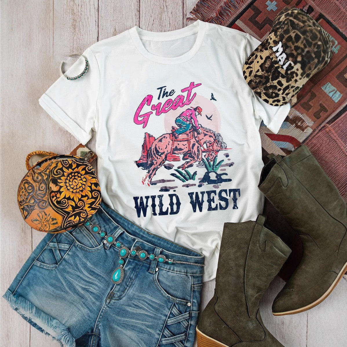 Dakota Western Denim Graphic Tee