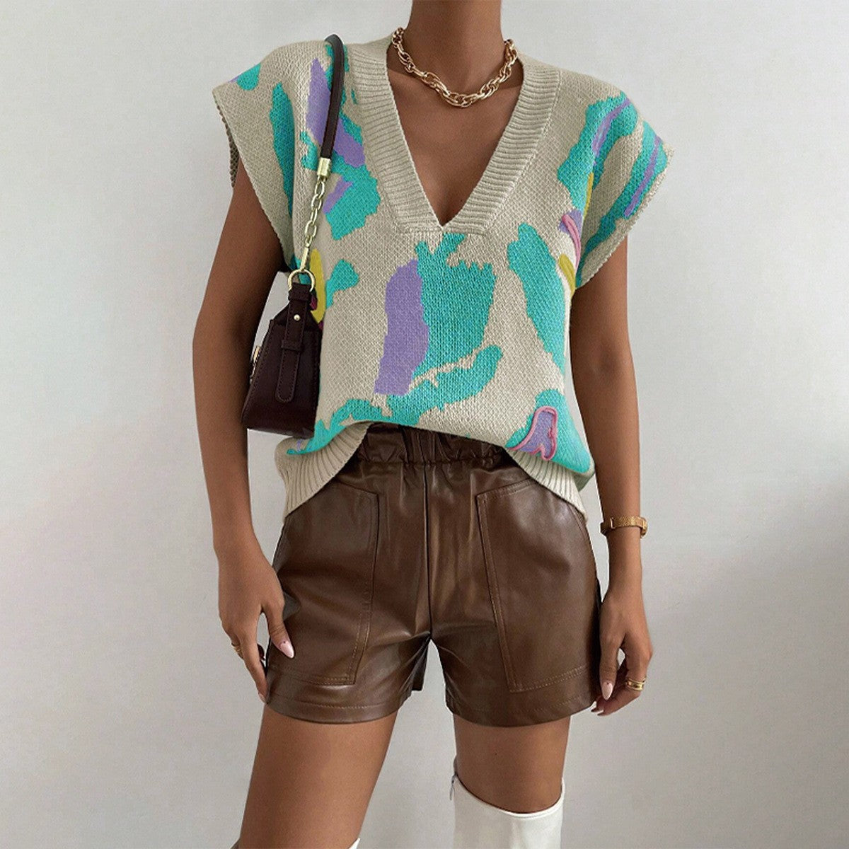 Elara Floral Jacquard Vest