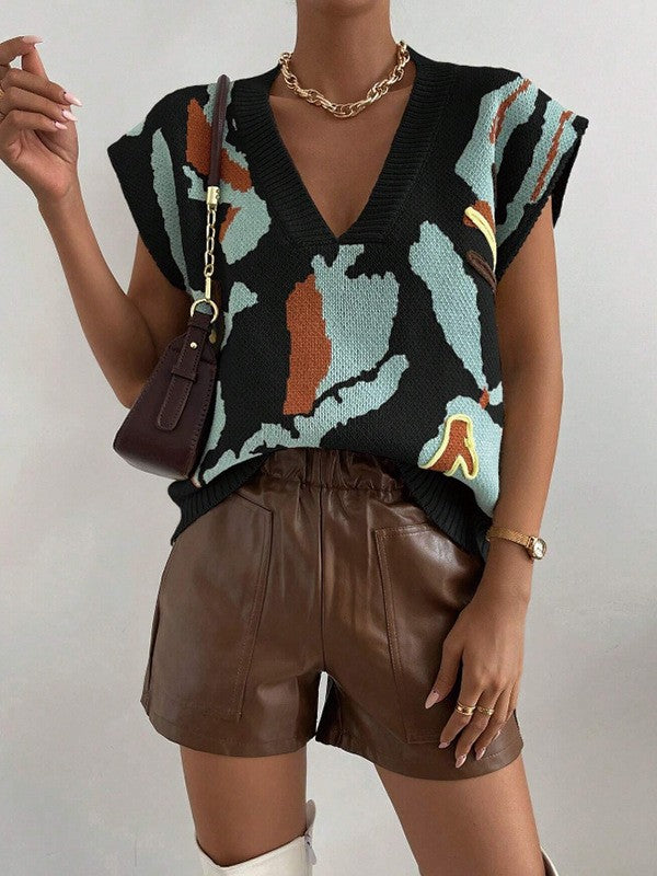 Elara Floral Jacquard Vest