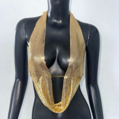 Aurelia Sequined Halter Vest
