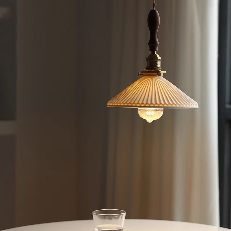 Brass Ceramic Pendant Light