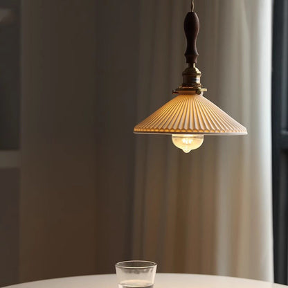 Brass Ceramic Pendant Light