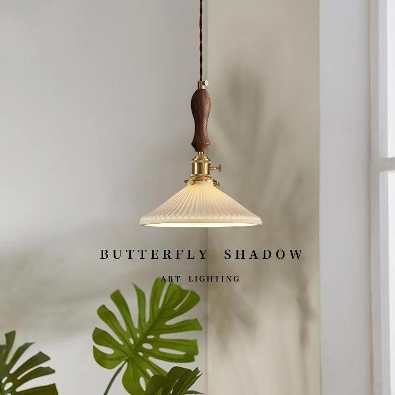 Brass Ceramic Pendant Light
