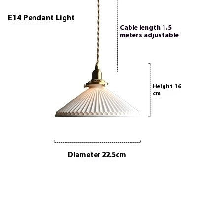 Brass Ceramic Pendant Light