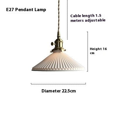 Brass Ceramic Pendant Light