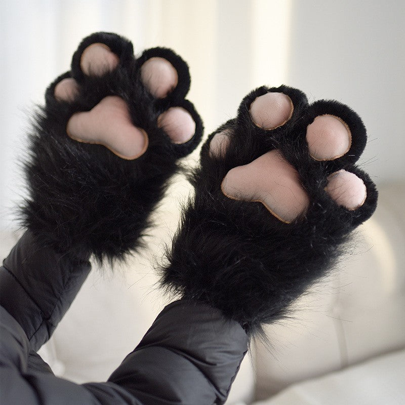 Cozy Paw Plush Winter Gloves