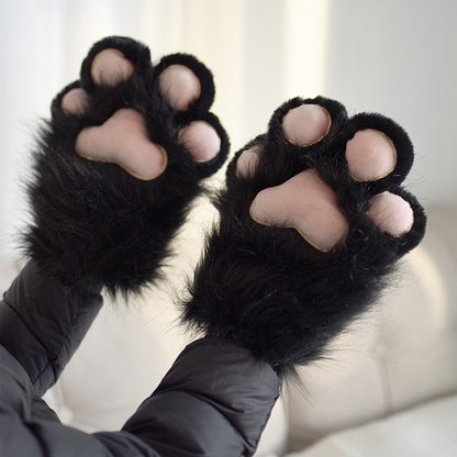 Cozy Paw Plush Winter Gloves