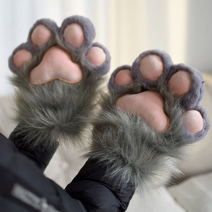 Cozy Paw Plush Winter Gloves