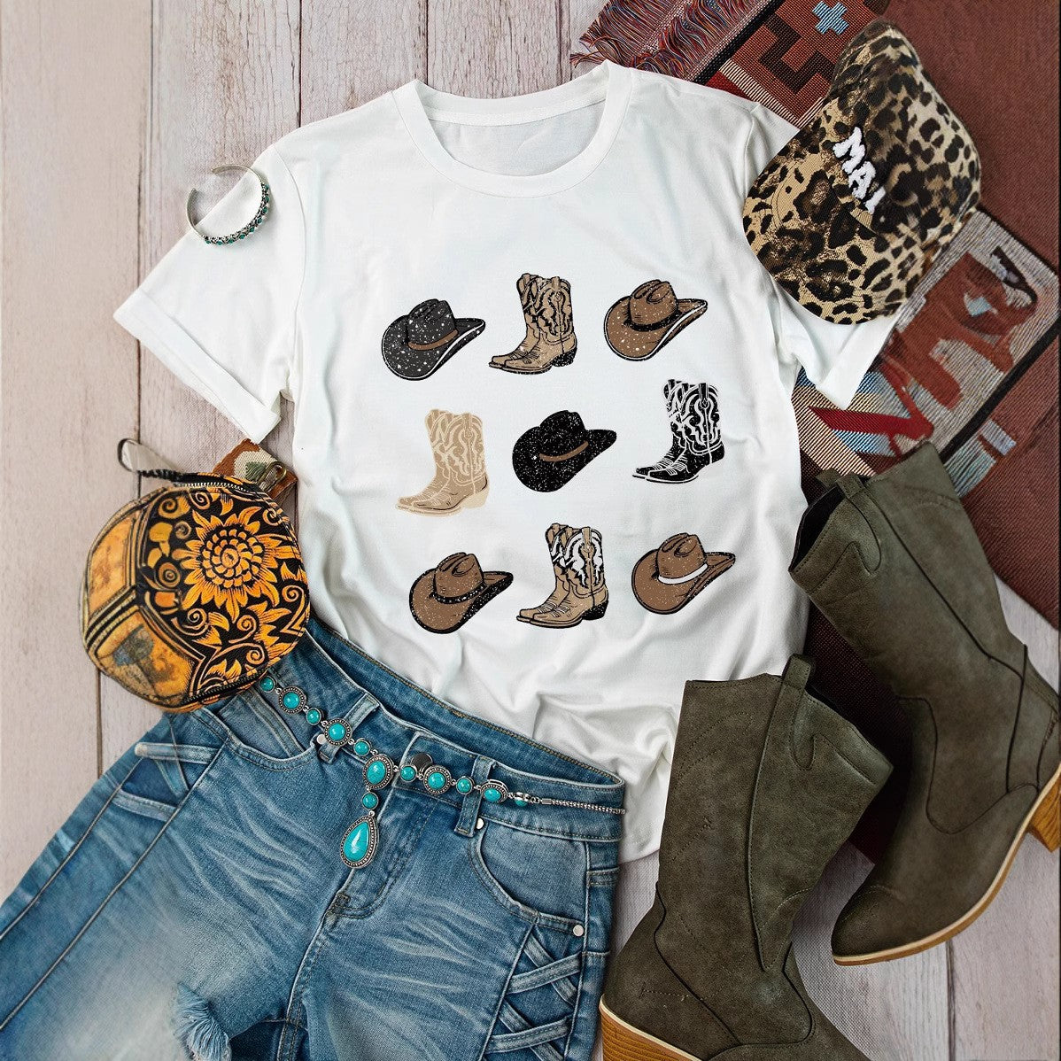 Dakota Western Denim Graphic Tee