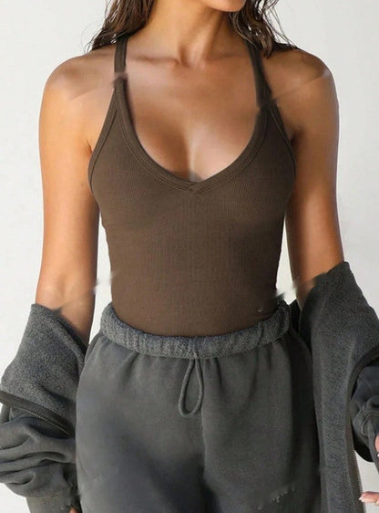 Elani Ribbed Criss-Cross Tank