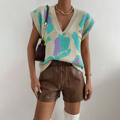 Elara Floral Jacquard Vest