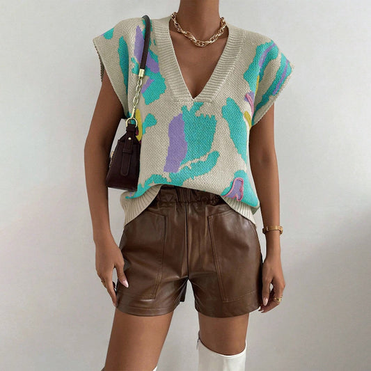 Elara Floral Jacquard Vest