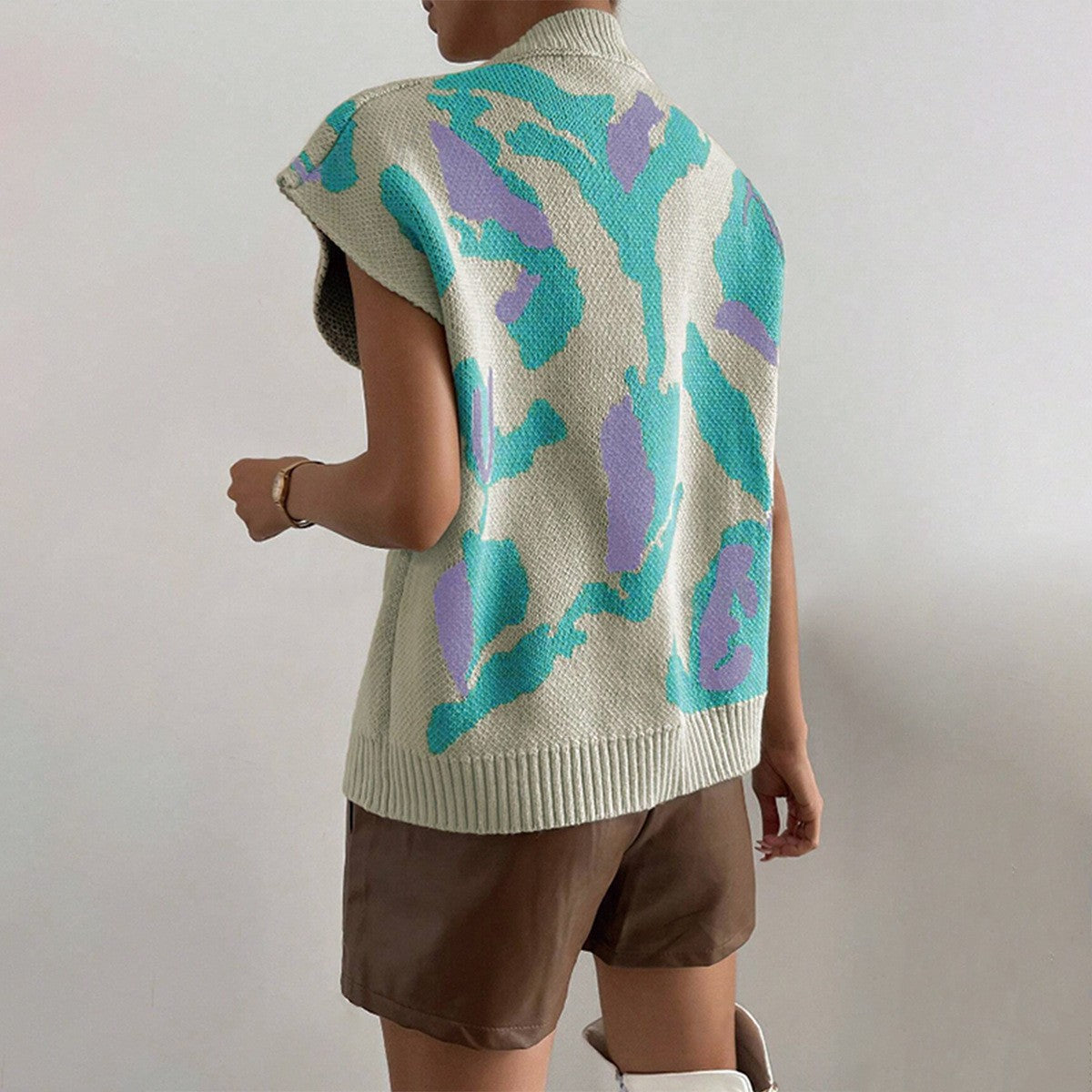 Elara Floral Jacquard Vest