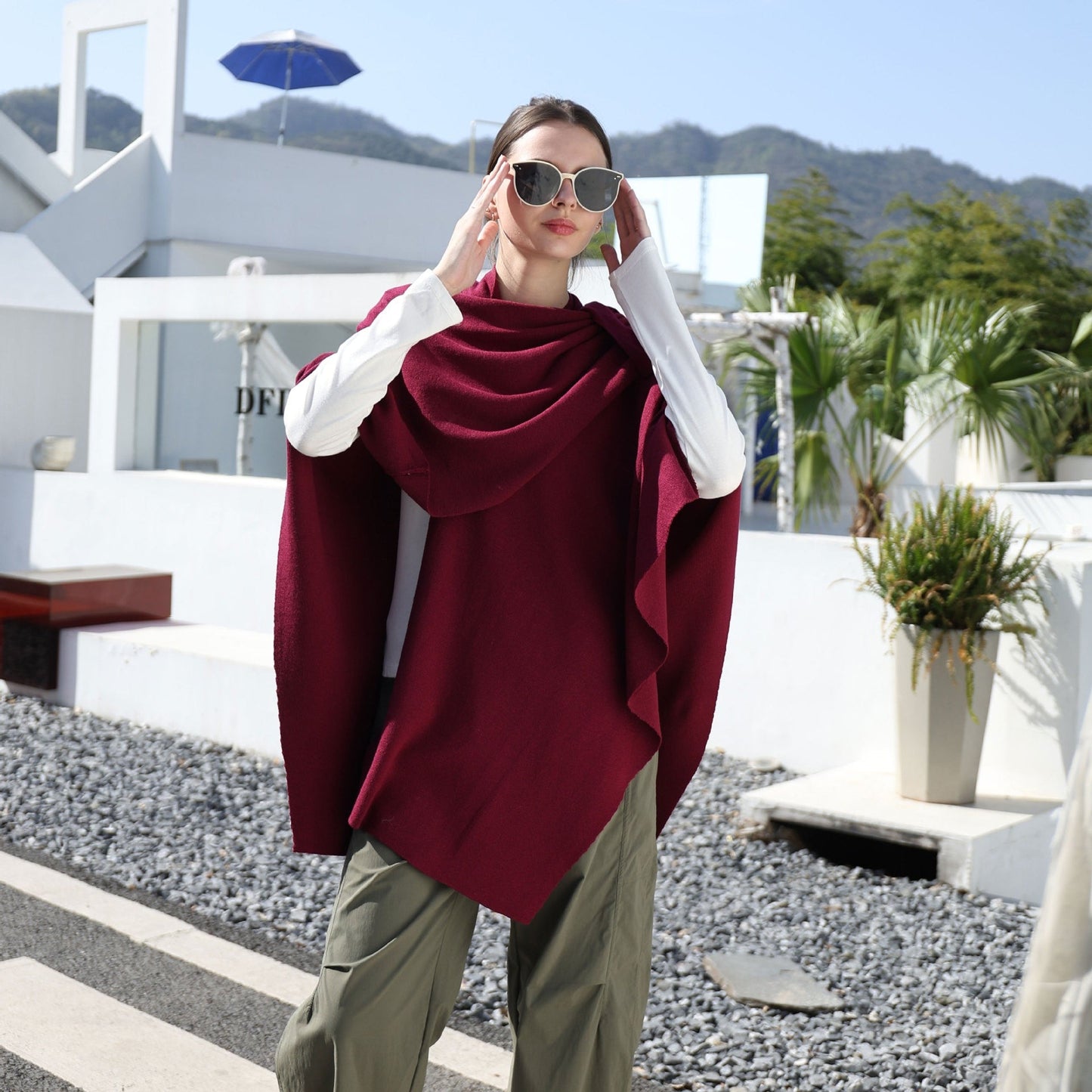 Eloria Double-Sided Knit Wrap