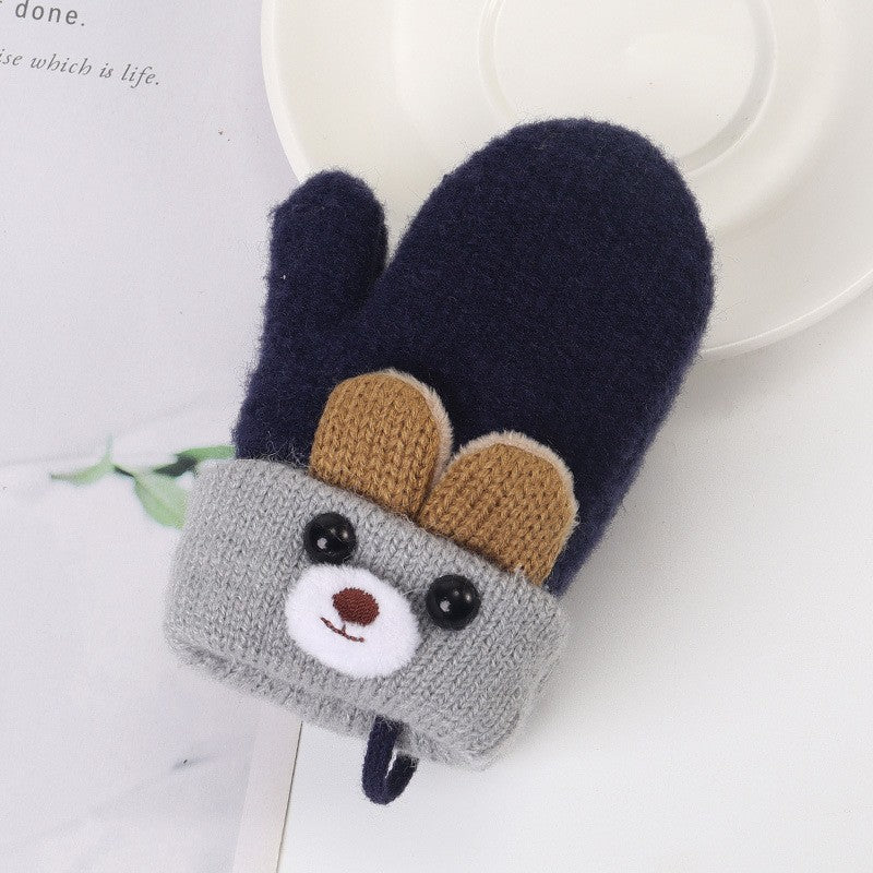 Luma Bear Knit Winter Mittens