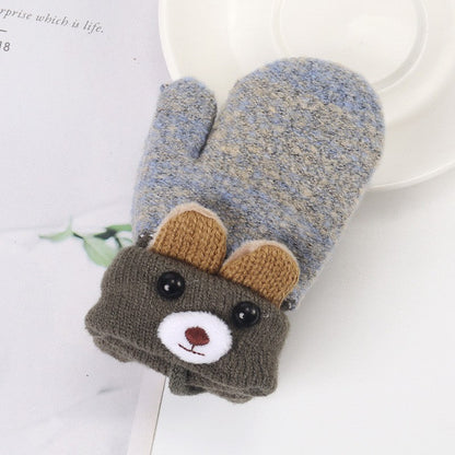 Luma Bear Knit Winter Mittens