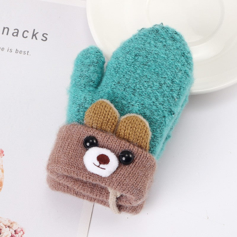 Luma Bear Knit Winter Mittens