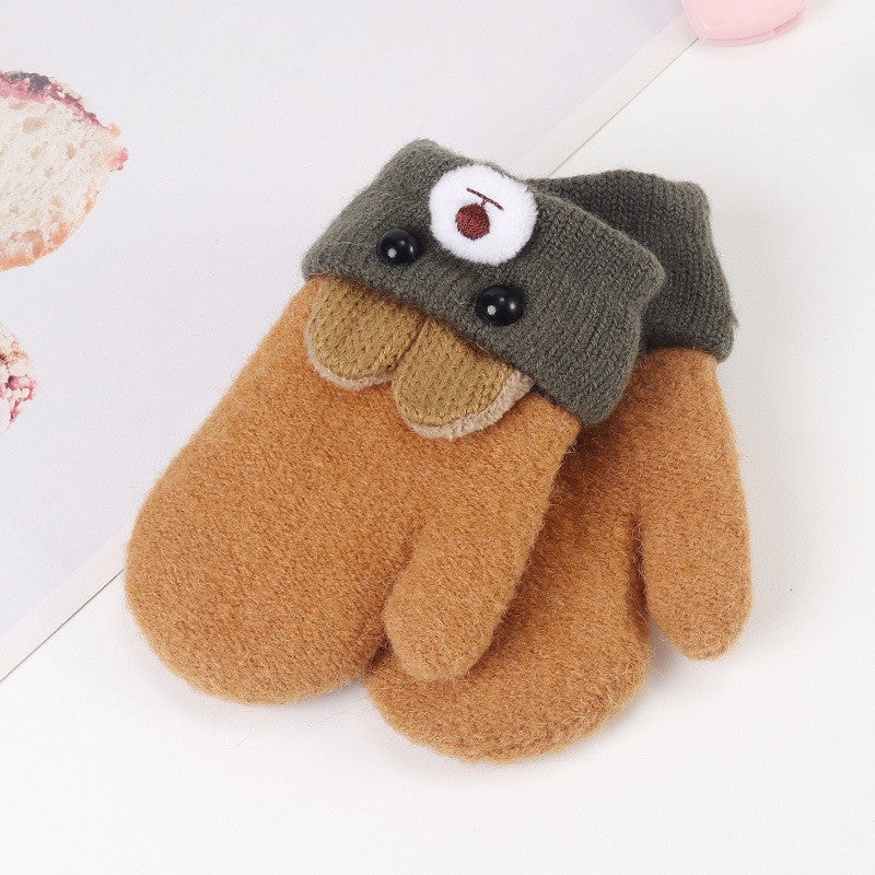 Luma Bear Knit Winter Mittens