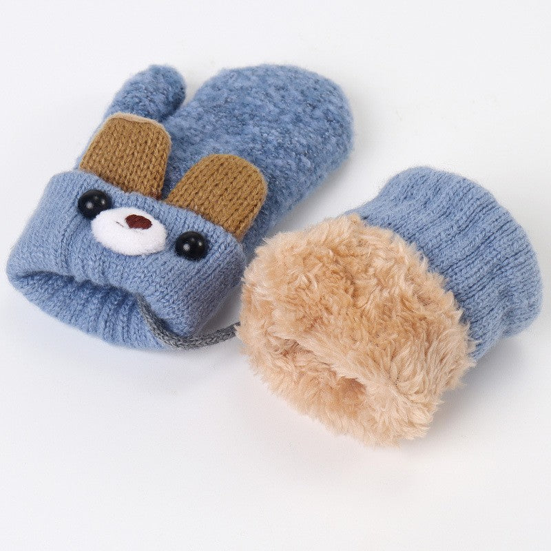 Luma Bear Knit Winter Mittens