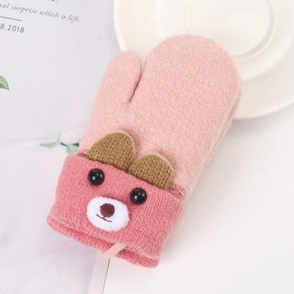 Luma Bear Knit Winter Mittens
