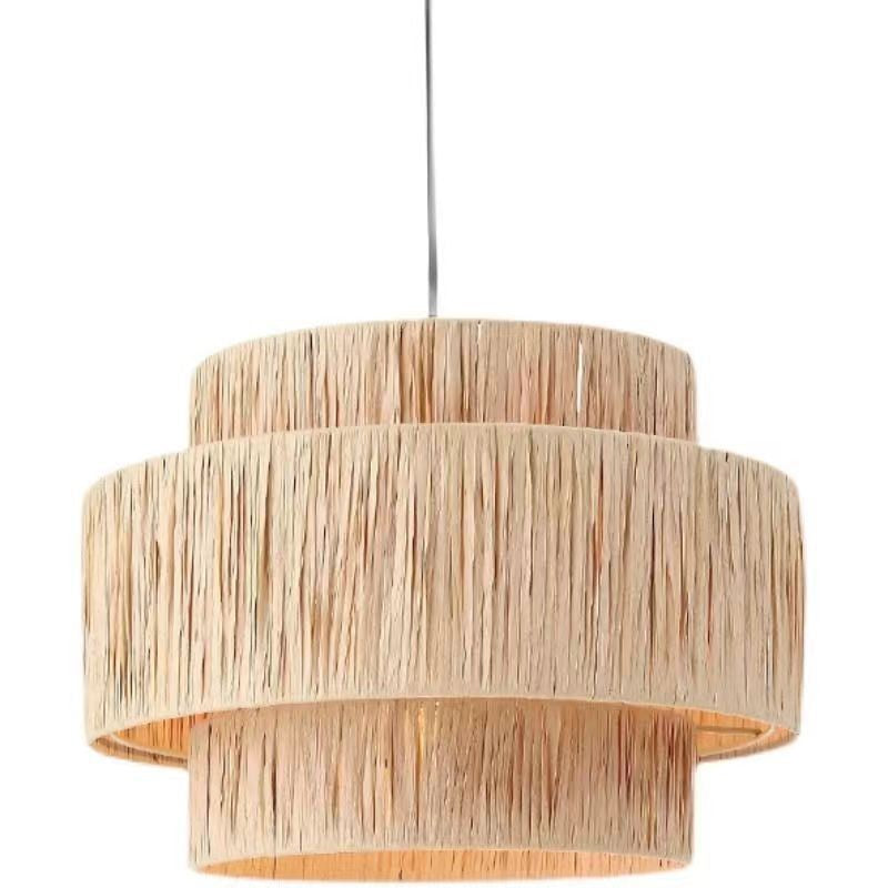 Rattan Straw Pendant Light