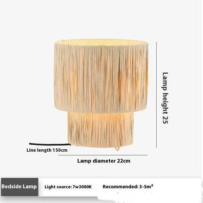 Rattan Straw Pendant Light