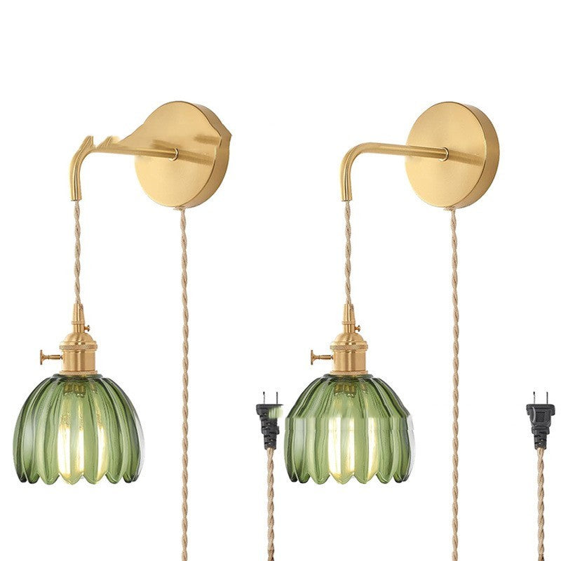 Retro Amber Glass Pendant Light