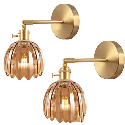 Retro Amber Glass Pendant Light