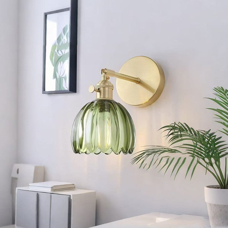 Retro Amber Glass Pendant Light
