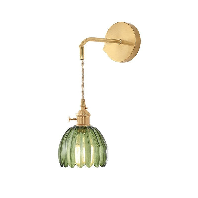 Retro Amber Glass Pendant Light