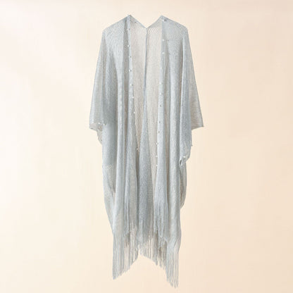 Selene Pearl-Detail Beach Shawl
