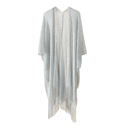 Selene Pearl-Detail Beach Shawl