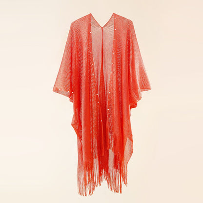 Selene Pearl-Detail Beach Shawl
