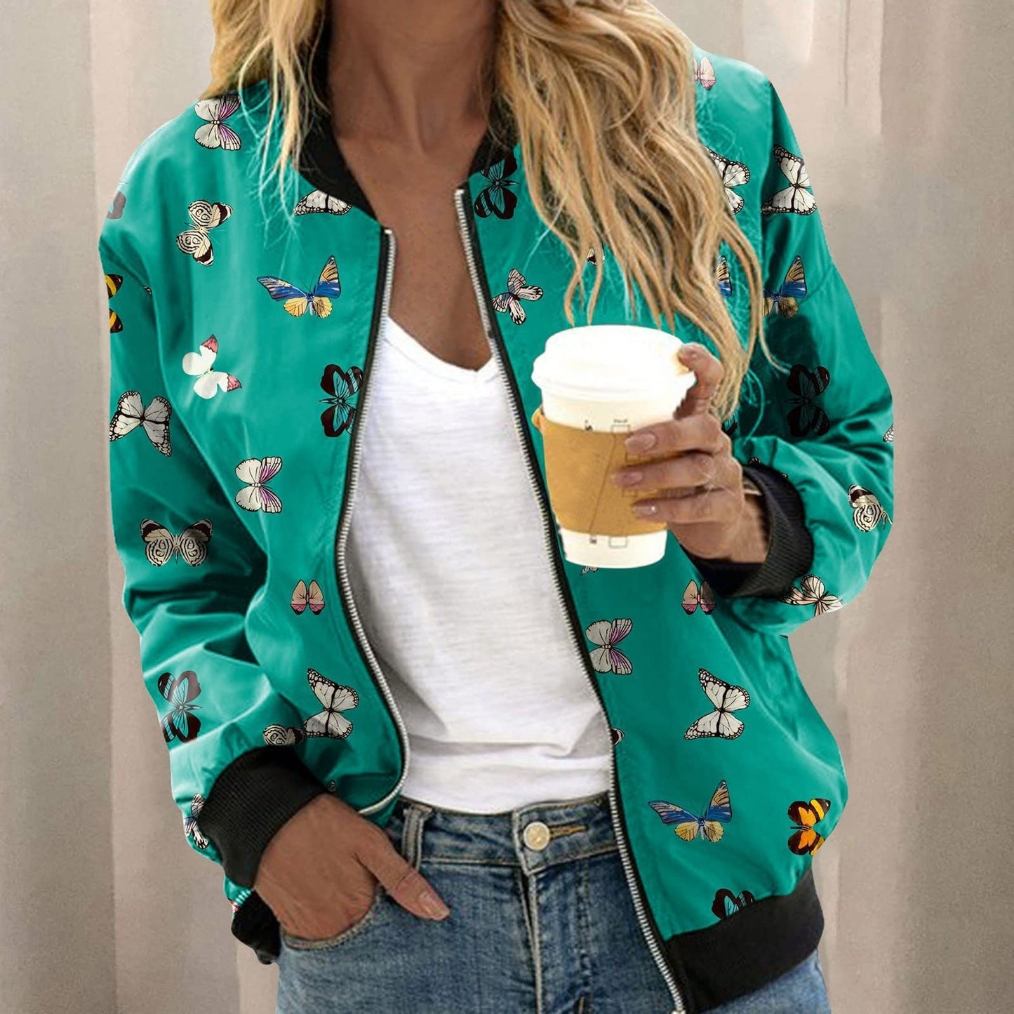 Vortex 3D Print Varsity Jacket